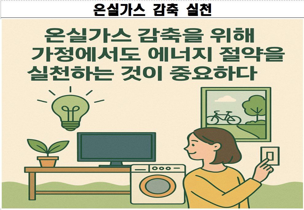 온실가스 배출량 감축 캠페인 포스터